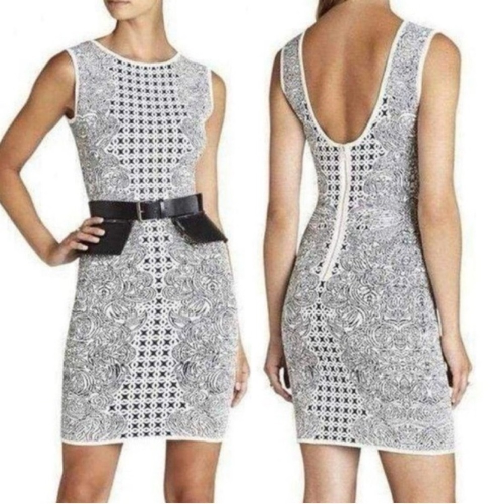 BCBGMAXAZRIA Jazmyne Tribal Jacquard Bodycon Dress